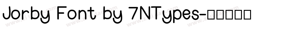 Jorby Font by 7NTypes字体转换